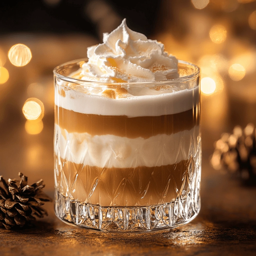 Layered buttery shot with Baileys Irish Cream and Butterscotch Schnapps, garnished with whipped cream, placed in a cozy bar setting.